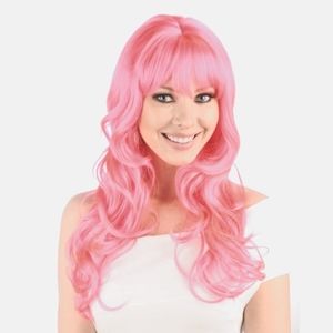 Women's Pastel Pink Long Wig